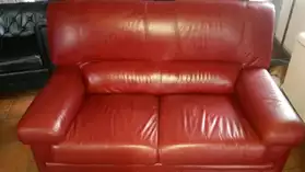 Canapé en cuir 2 places