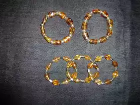 Lot revendeur 5 bracelets ambre