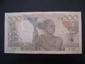 Billet 500 francs AFRIQUE OCCIDENTALE
