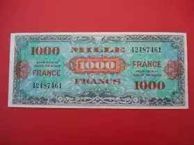 Billet 1000 Francs VERSO-FRANCE état SPL