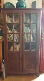 Meuble bibliothèque bois massif