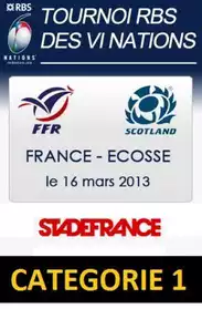 5 Billets 16/03/13 France-Ecosse Scotlan