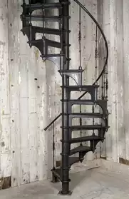 Escalier colimaçon en fonte
