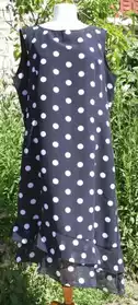 robe EXCELLENCE noire pois blancs