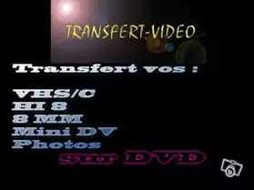Transfert vos vhs/c, hi8 ,minidv,photos