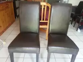 chaises simili cuir