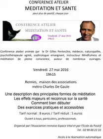 Conférence Atelier : Méditation et Santé