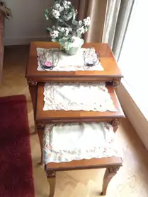 3 Tables Basses gigognes en bois