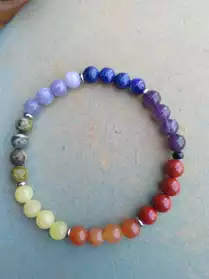 bracelet 7 chakras gemmes véritables