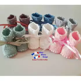 Chaussons tricot bébé modèle layette bb