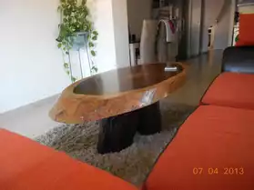 table basse chene massif modele unique