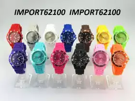Montre bracelet silicone (divers coloris