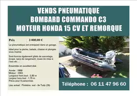 Vends pneumatique Bombard Commando C3 -