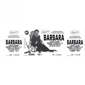 Billet Concert Barbara Ticket Collector