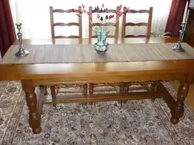 Table chêne massif chevillée artisanal