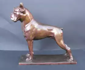 Bouledogue art déco.Sculpture bronze