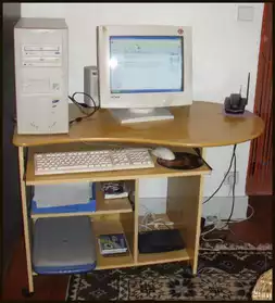 meuble ordinateur / avec roulettes