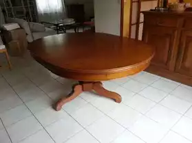 Table rustique en chêne avec deux rallon