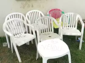 lot de chaises de jardin