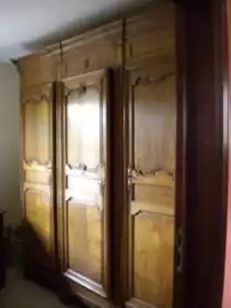 antiquité : grande armoire 3 portes débu