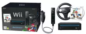 Console Wii Noire Pack Mario Kart + 1 ma