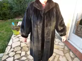 Manteau de vison noir d'occasion
