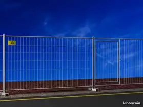 clôture de chantier avec porte soldé