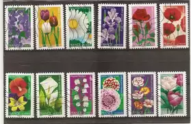 timbres fleurs
