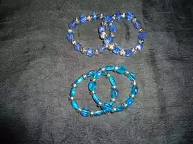 Lot revendeur 2 bracelets bleu clair