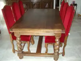 Table Chêne Massif Louis XIII