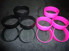 Lot revendeur 10 bracelets rose noir