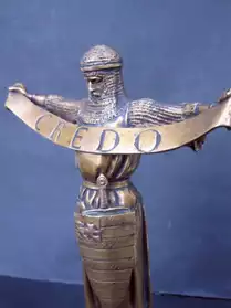 Fremiet.Chevalier Credo.Bronze ancien