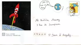 Enveloppe décorée Tintin