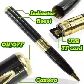 stylo espion mini caméra vidéo & photo h