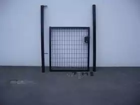 Portillon de clôture neuf laqué noir