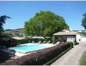Gite 12 pers sud Ardèche avec piscine pr