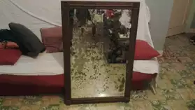 ancien miroir cadre en bois