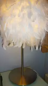 lampe à plumes blanches