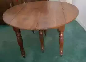 Table ronde merisier