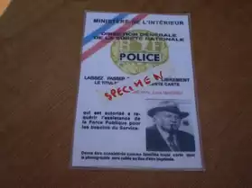 carte police du commissaire MAIGRET
