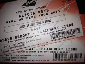 Places concert Alicia Keys CAT 2 Bercy