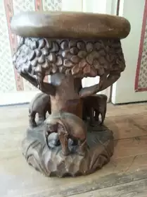 tabourets bois sculptés originaux