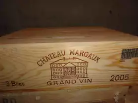 5 bouteilles Château Margaux 2005