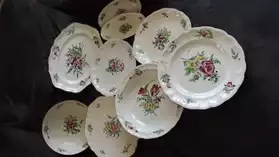 lot de plat porcelaine de luneville