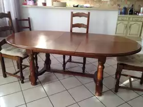 Table ovale chêne