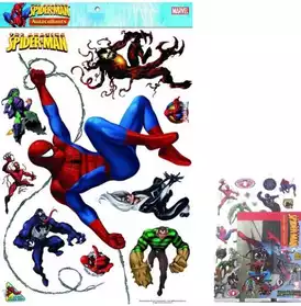 Stickers Spiderman géants et lot de mini
