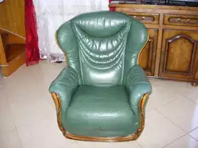 canapé +fauteuil cuir