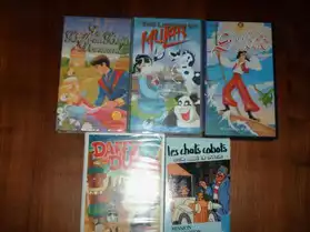 5 dessins animés en cassettes