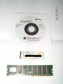 mémoire PC + DVD windows 7 + clé licence