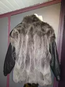 Manteau renard argenté